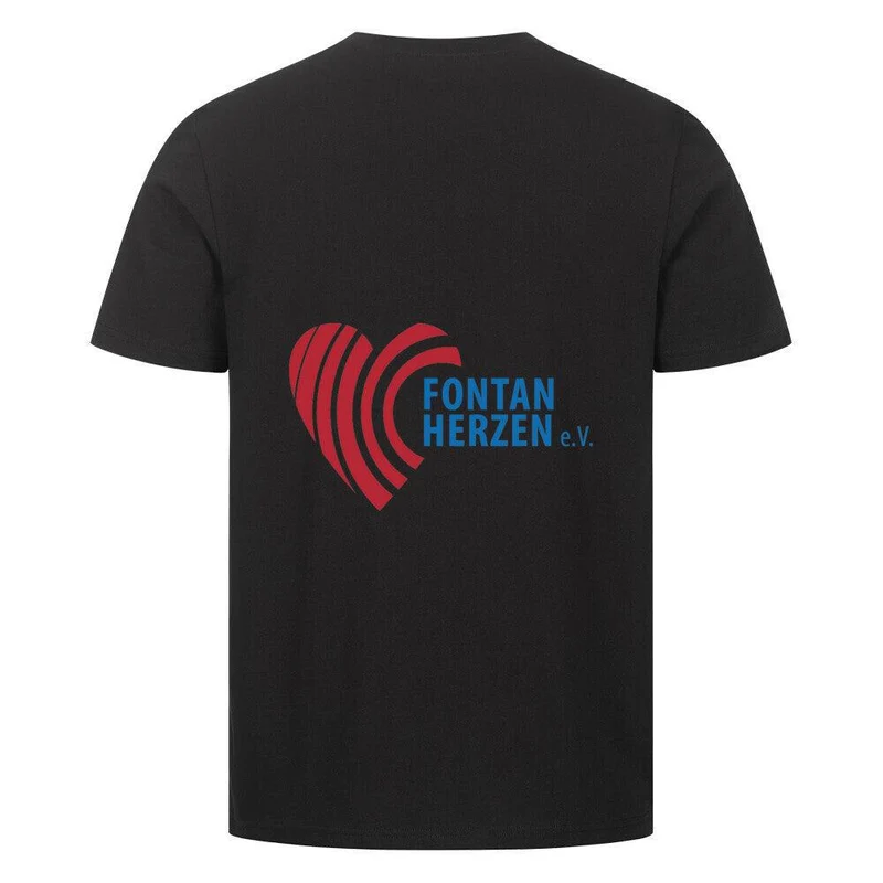Fontanherzen Löwe mit Logo Rückseite - Bio Premium T-Shirt Herren