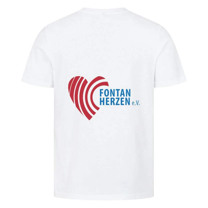Fontanherzen Löwe mit Logo Rückseite - Bio Premium T-Shirt Herren