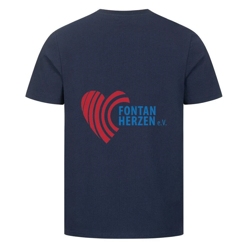 Fontanherzen Löwe mit Logo Rückseite - Bio Premium T-Shirt Herren