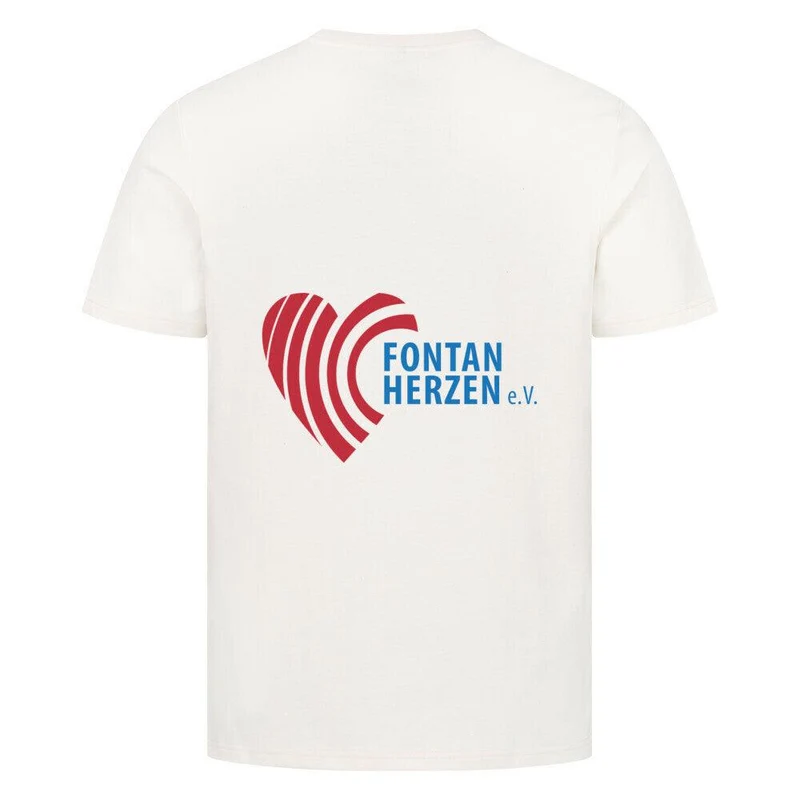 Fontanherzen Löwe mit Logo Rückseite - Bio Premium T-Shirt Herren