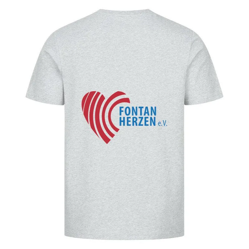 Fontanherzen Löwe mit Logo Rückseite - Bio Premium T-Shirt Herren