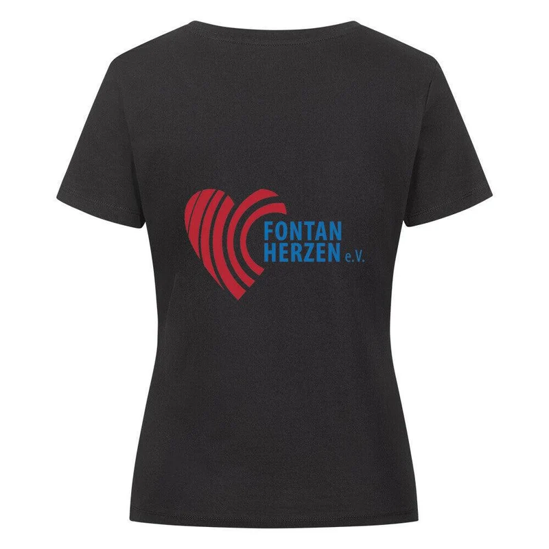 Fontanherzen Löwe mit Logo Rückseite - Bio Premium T-Shirt Frauen