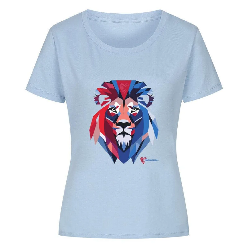 Fontanherzen Löwe mit Logo Rückseite - Bio Premium T-Shirt Frauen
