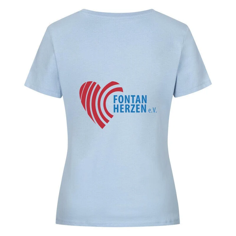 Fontanherzen Löwe mit Logo Rückseite - Bio Premium T-Shirt Frauen