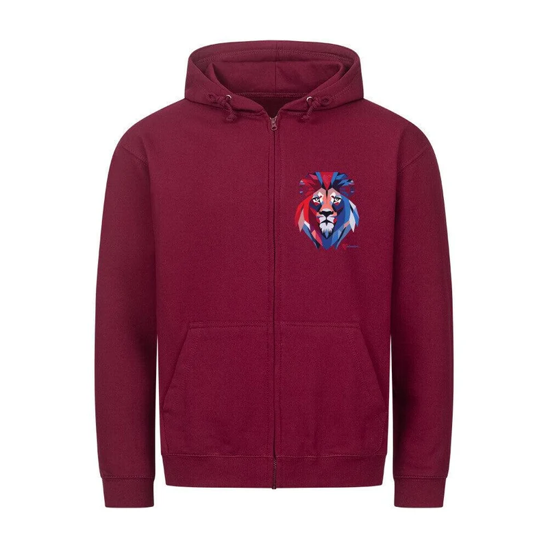 Fontanherzen Löwe mit Logo Rückseite - Bio Premium Zipper Hoodie Unisex