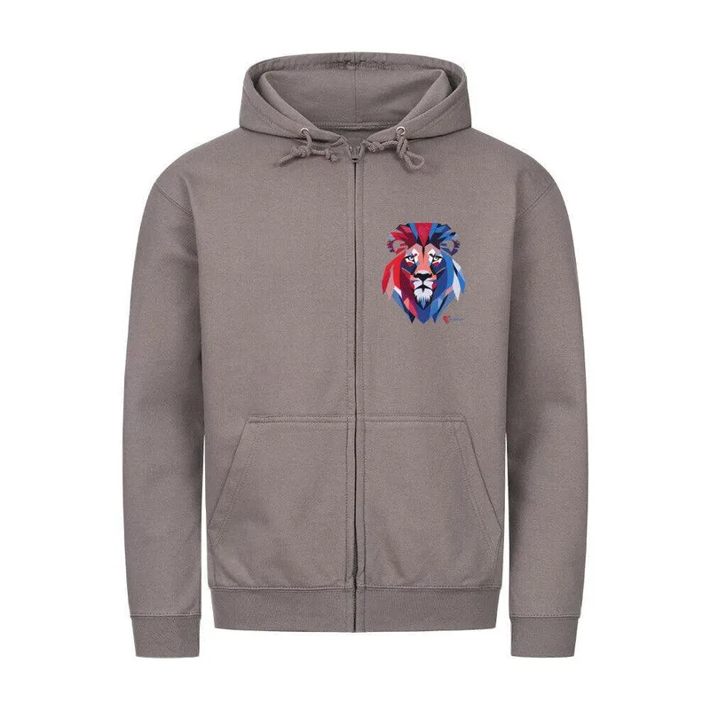 Fontanherzen Löwe mit Logo Rückseite - Bio Premium Zipper Hoodie Unisex