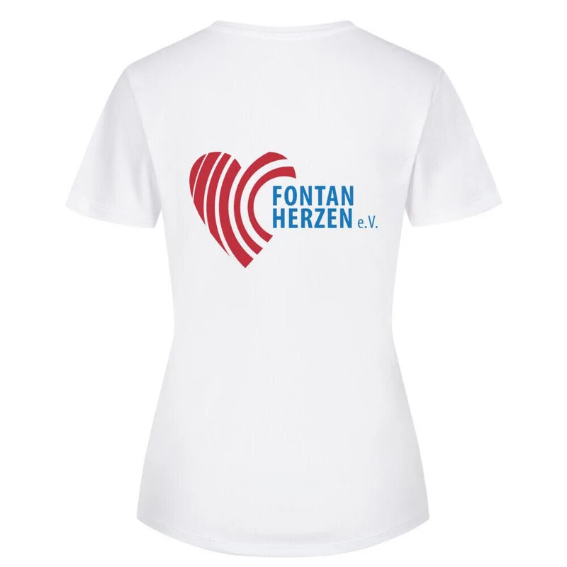 Fontanherzen Löwe mit Logo Rückseite - Sport T-Shirt Frauen