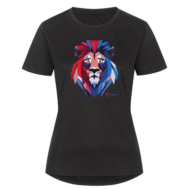 Fontanherzen Löwe mit Logo Rückseite - Sport T-Shirt Frauen