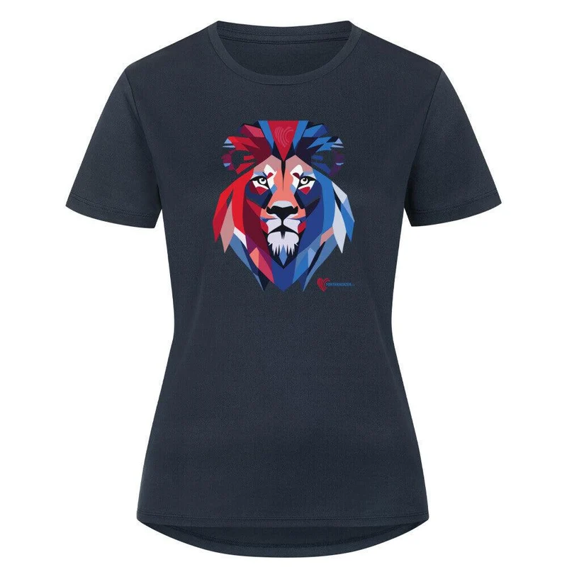 Fontanherzen Löwe mit Logo Rückseite - Sport T-Shirt Frauen