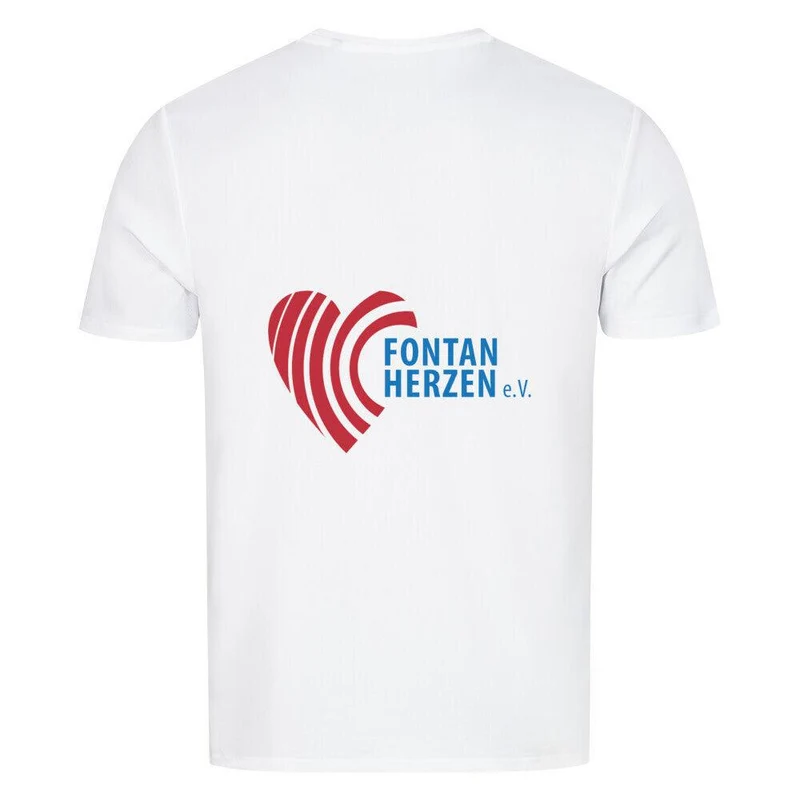 Fontanherzen Löwe mit Logo Rückseite - Sport T-Shirt Herren