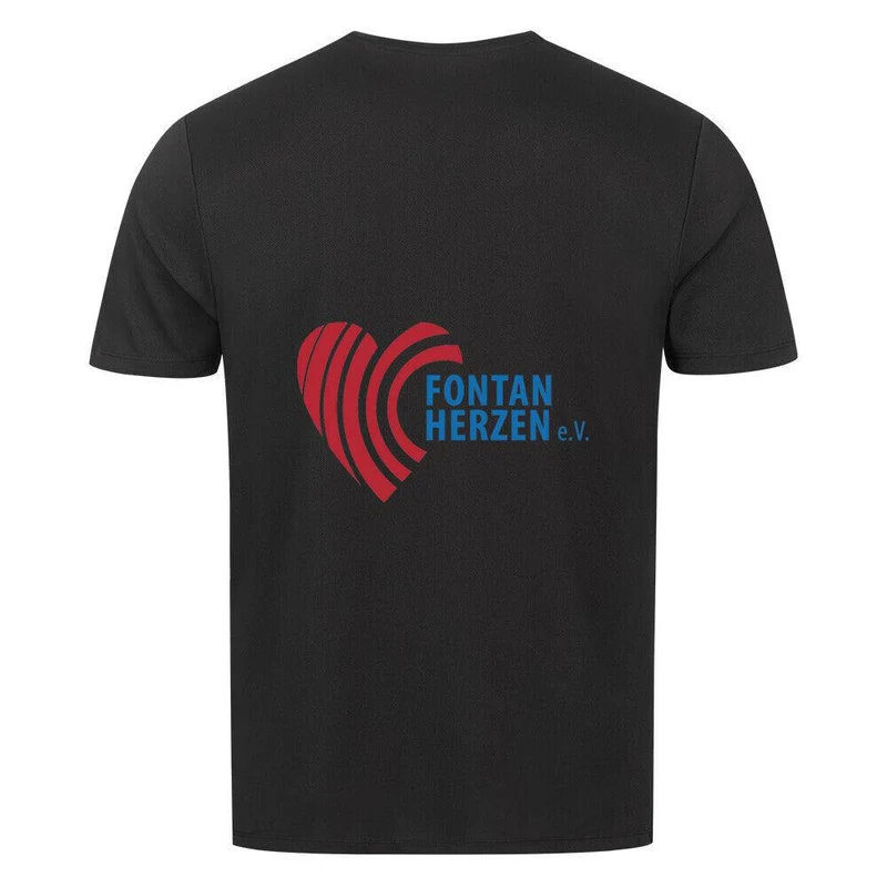 Fontanherzen Löwe mit Logo Rückseite - Sport T-Shirt Herren