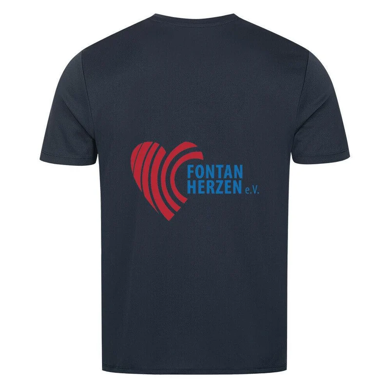 Fontanherzen Löwe mit Logo Rückseite - Sport T-Shirt Herren