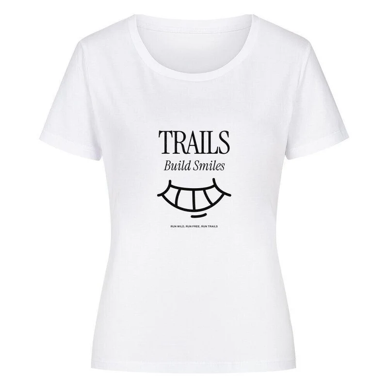 Trails build Smiles - Bio Premium T-Shirt Frauen