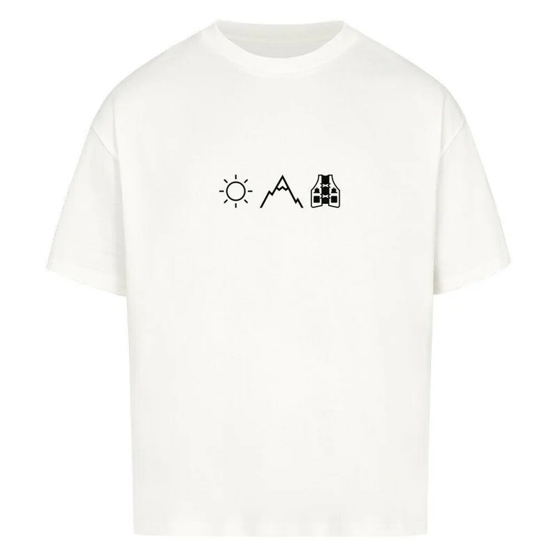 Sonne, Berge, Laufweste - Bio Premium Oversized Shirt