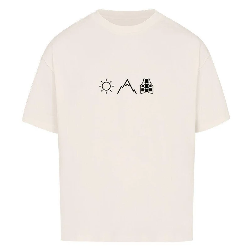 Sonne, Berge, Laufweste - Bio Premium Oversized Shirt