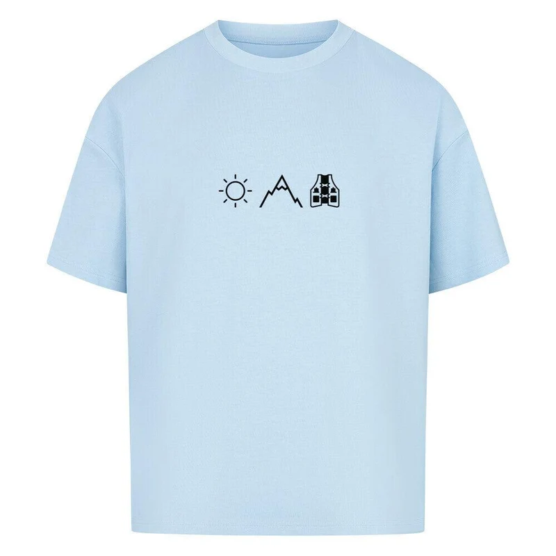 Sonne, Berge, Laufweste - Bio Premium Oversized Shirt