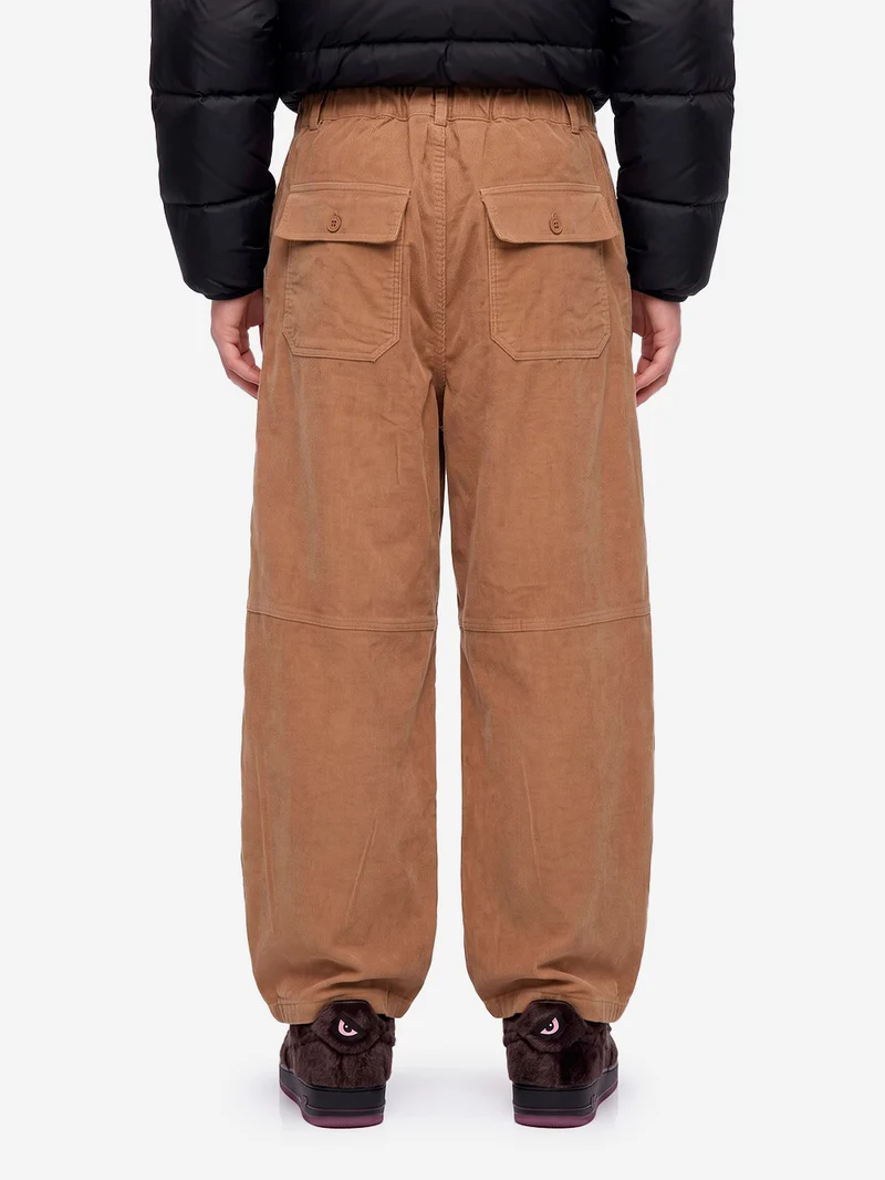 Pantaloni Balloon in velluto a coste beige