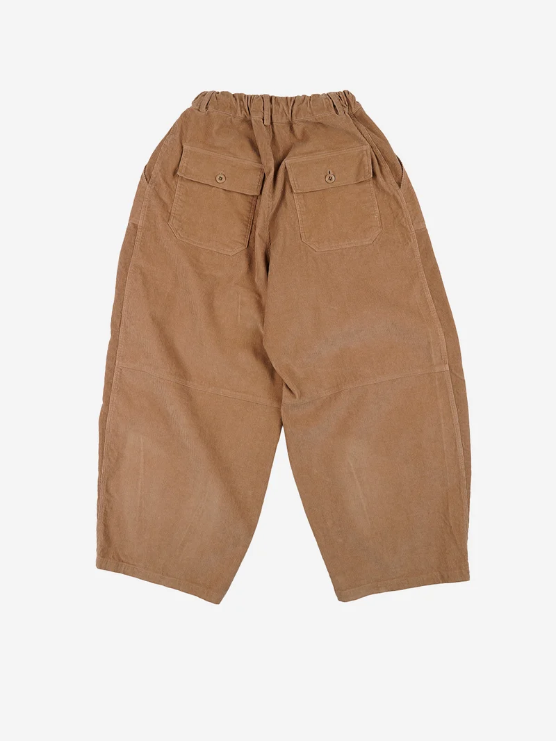 Pantaloni Balloon in velluto a coste beige