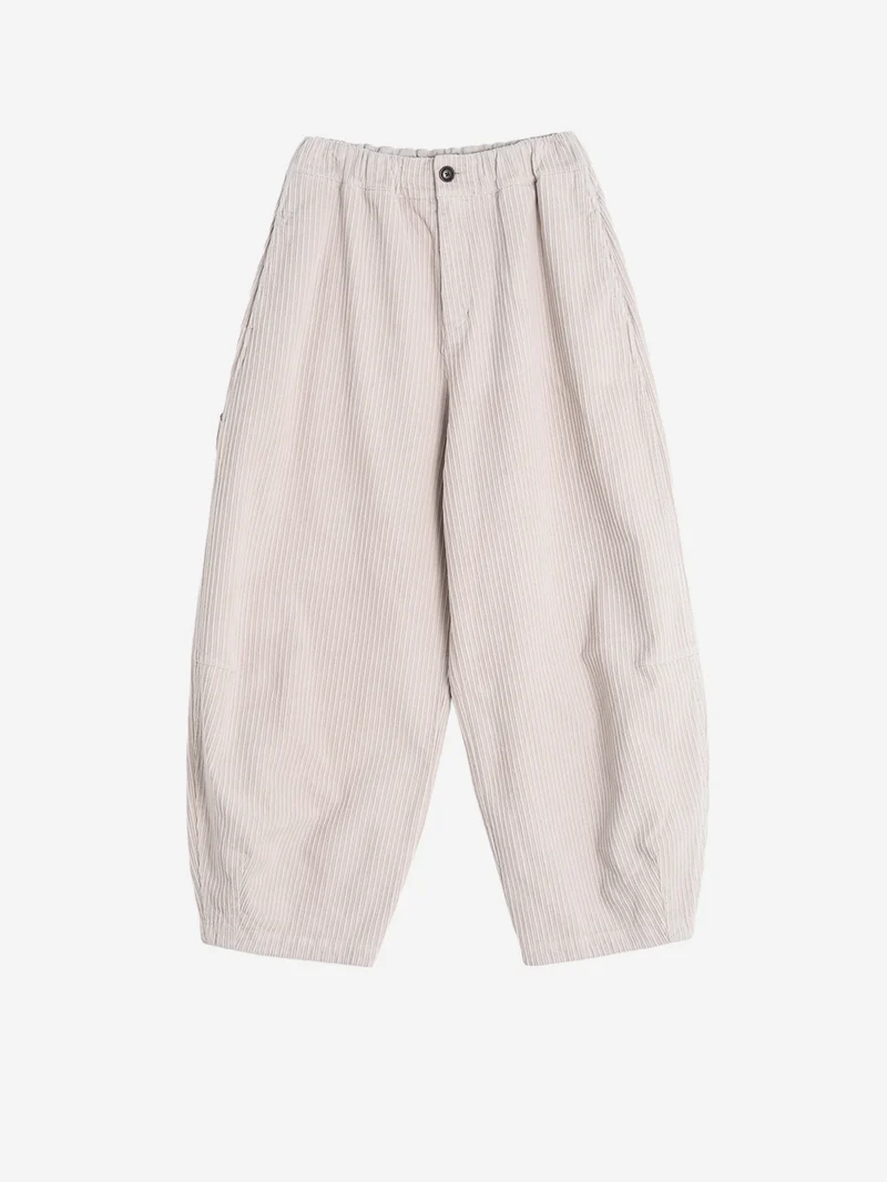'Sultan' Pants grigio chiaro in velluto a coste