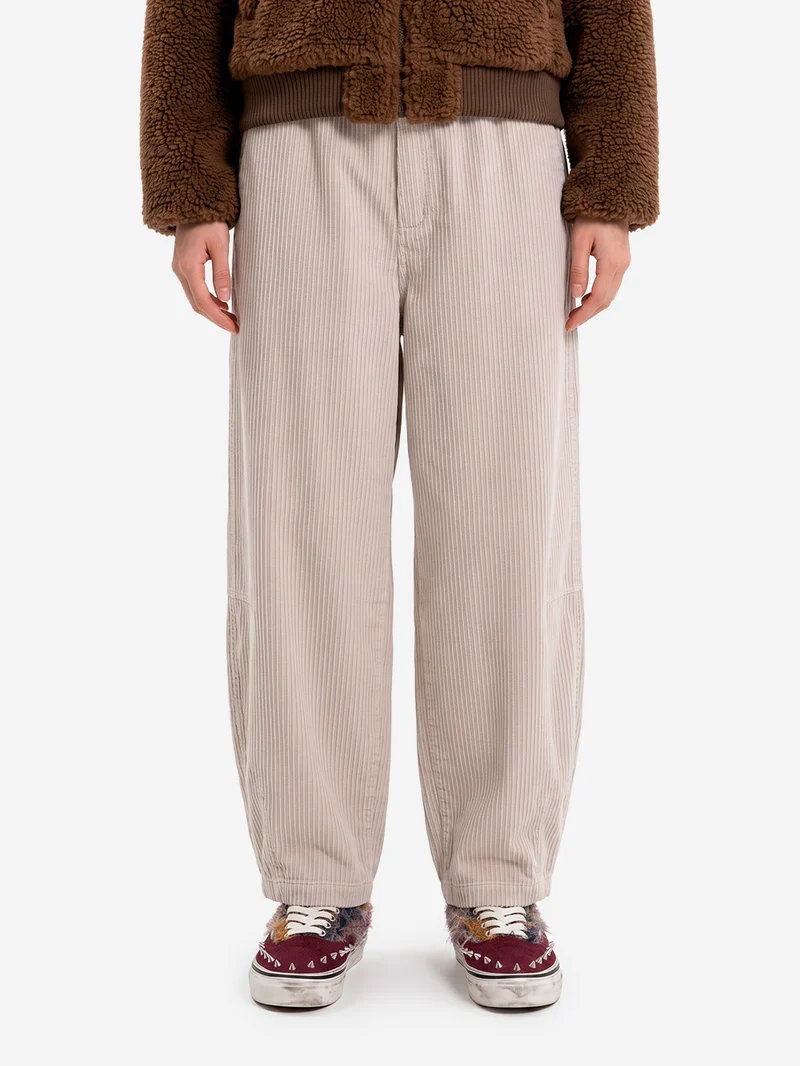 'Sultan' Pants grigio chiaro in velluto a coste