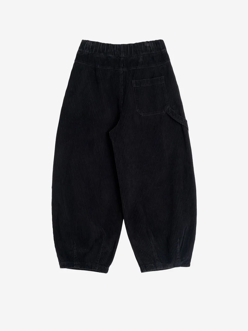 'Sultan' Pants in velluto a coste neri