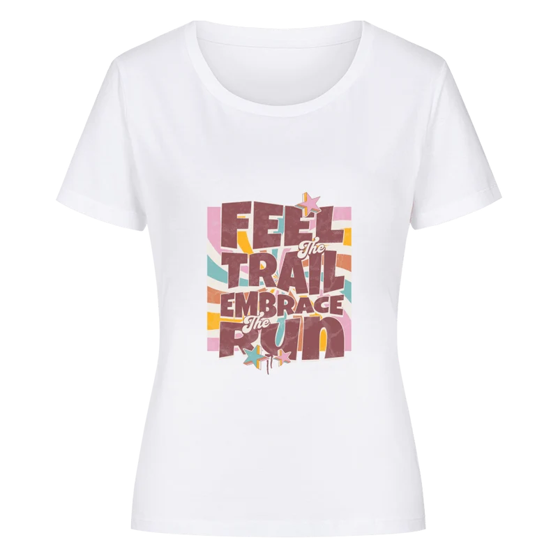 Feel the trail embrace the run - Bio Premium T-Shirt Frauen