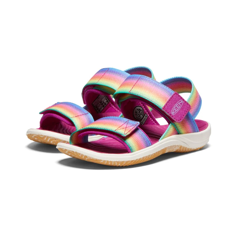 Elle Riemchensandale für jüngere Kinder | Rainbow/Festival Fuchsia