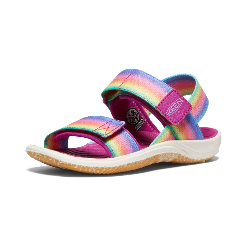 Elle Riemchensandale für jüngere Kinder | Rainbow/Festival Fuchsia