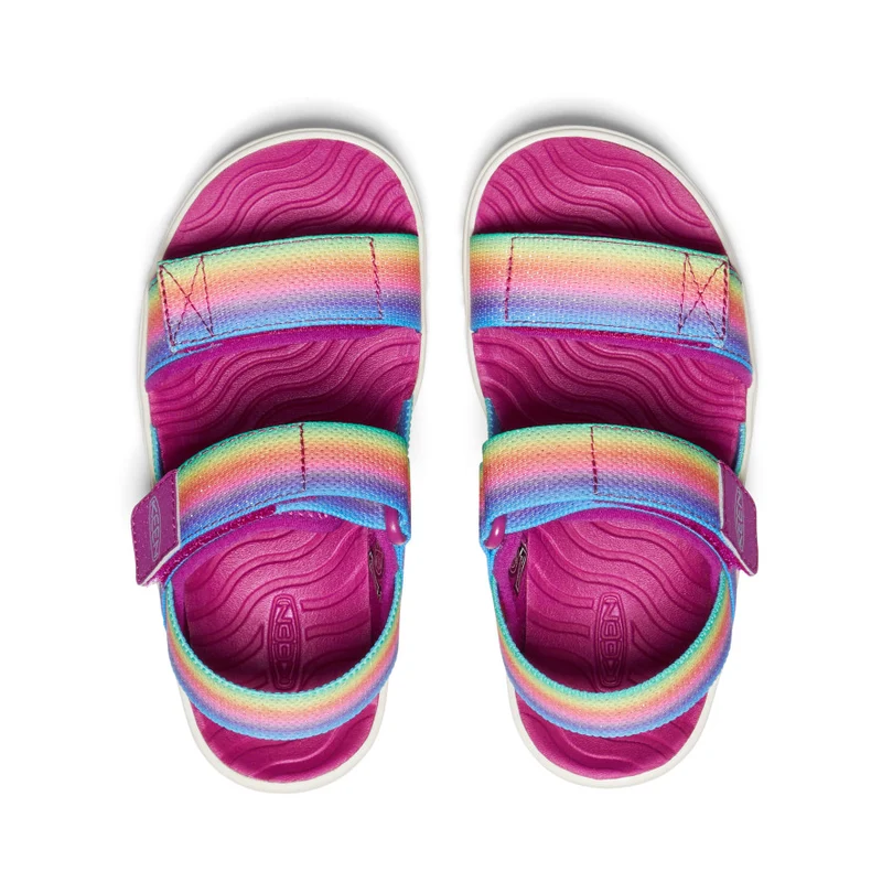 Elle Riemchensandale für jüngere Kinder | Rainbow/Festival Fuchsia