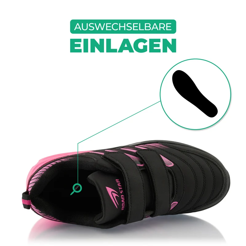 Sneaker Gedämpfte Sohle Sportschuhe Klettverschluss