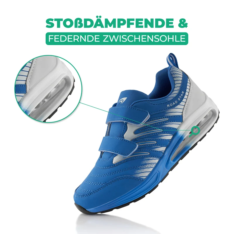 Sneaker Gedämpfte Sohle Sportschuhe Klettverschluss