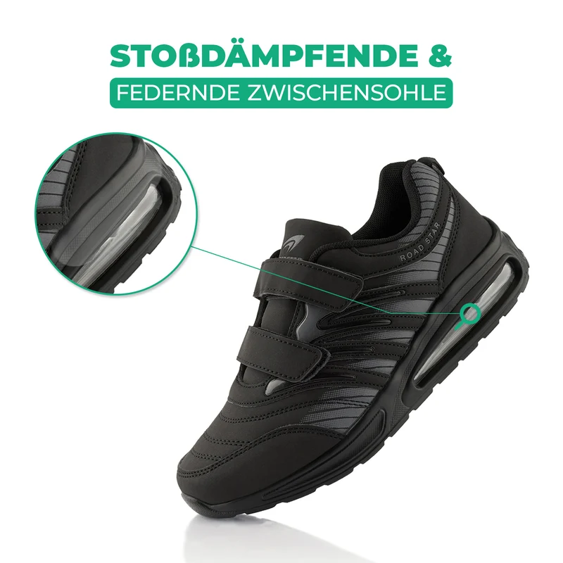 Sneaker Gedämpfte Sohle Sportschuhe Klettverschluss