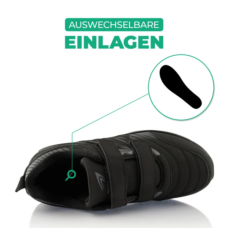 Sneaker Gedämpfte Sohle Sportschuhe Klettverschluss