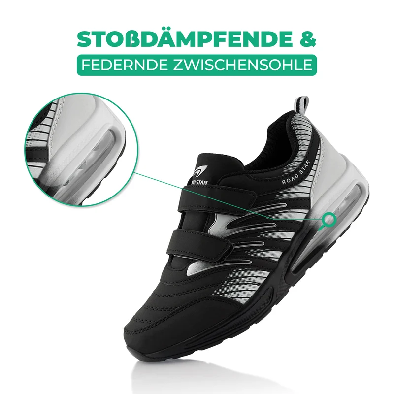 Sneaker Gedämpfte Sohle Sportschuhe Klettverschluss