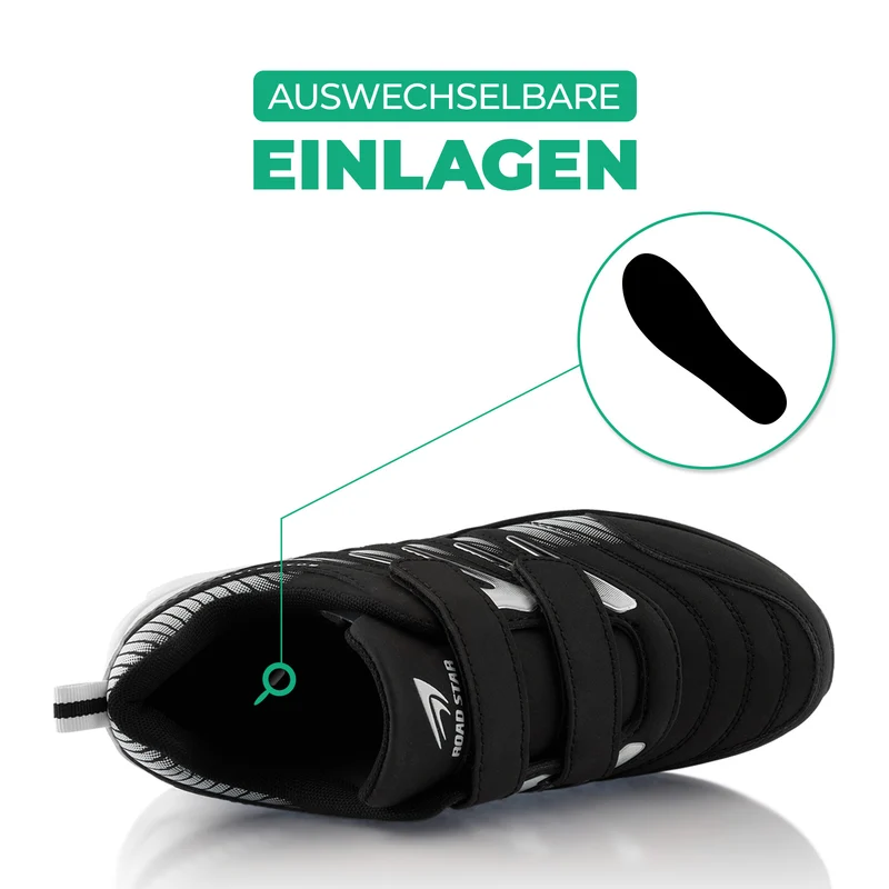 Sneaker Gedämpfte Sohle Sportschuhe Klettverschluss