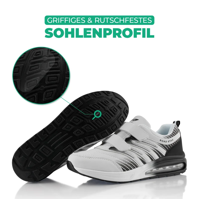 Sneaker Gedämpfte Sohle Sportschuhe Klettverschluss