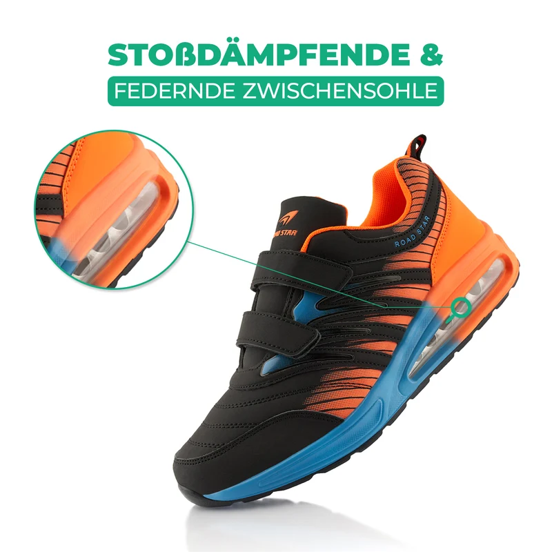 Sneaker Gedämpfte Sohle Sportschuhe Klettverschluss