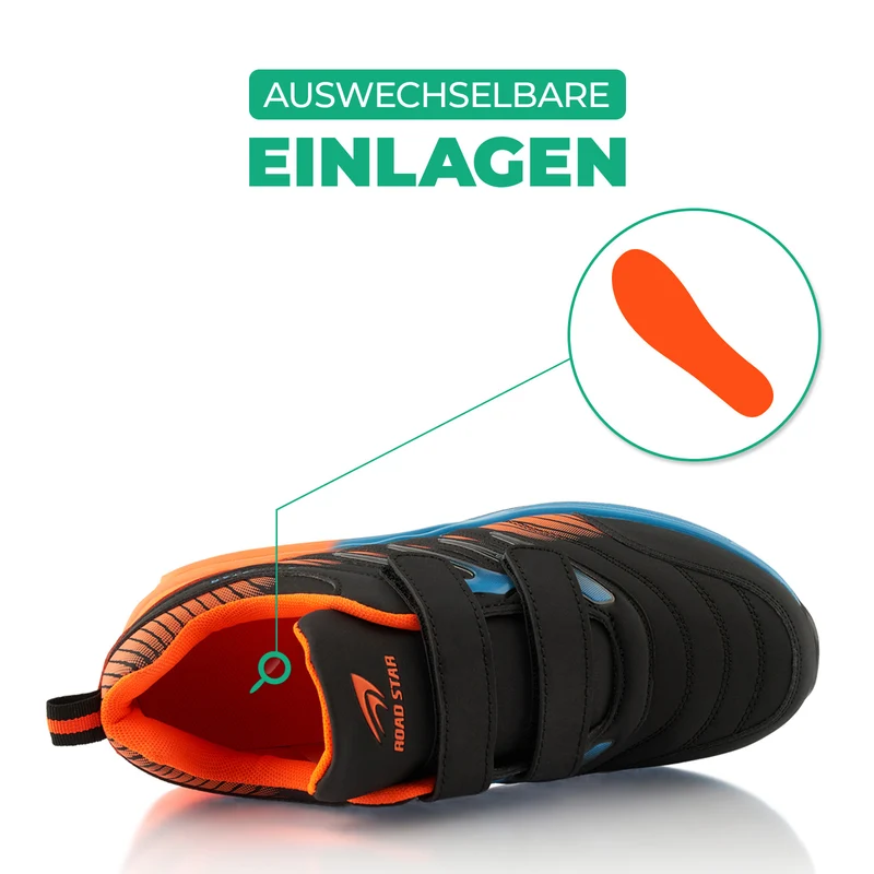 Sneaker Gedämpfte Sohle Sportschuhe Klettverschluss