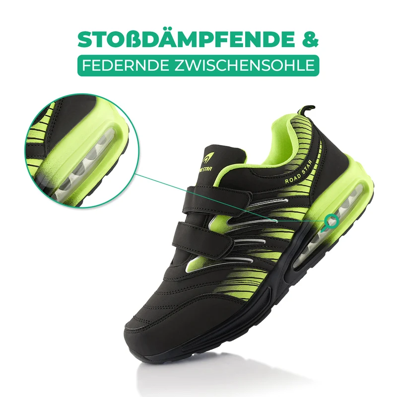 Sneaker Gedämpfte Sohle Sportschuhe Klettverschluss