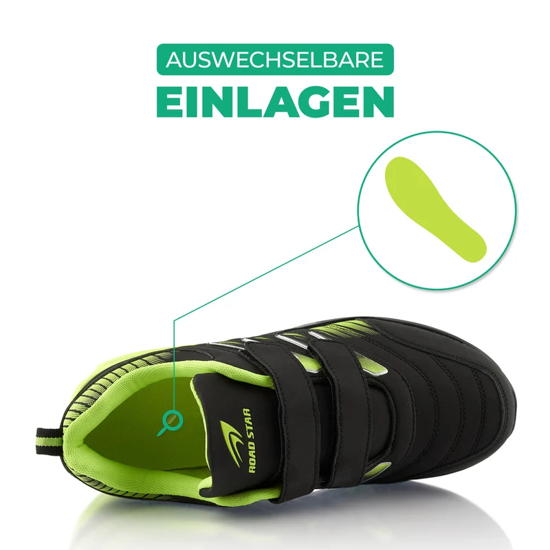 Sneaker Gedämpfte Sohle Sportschuhe Klettverschluss