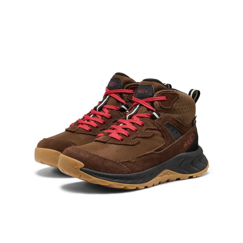 Hightrail Wasserdichte Wanderstiefel für große Kids | Dark Earth/Garnet