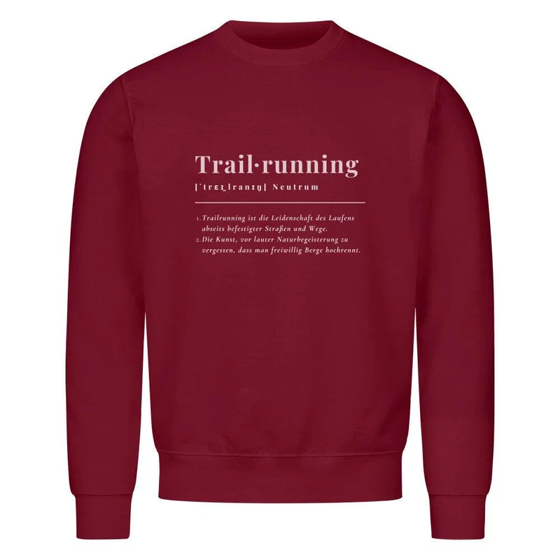 Trailrunning Definition - Bio Premium Sweatshirt