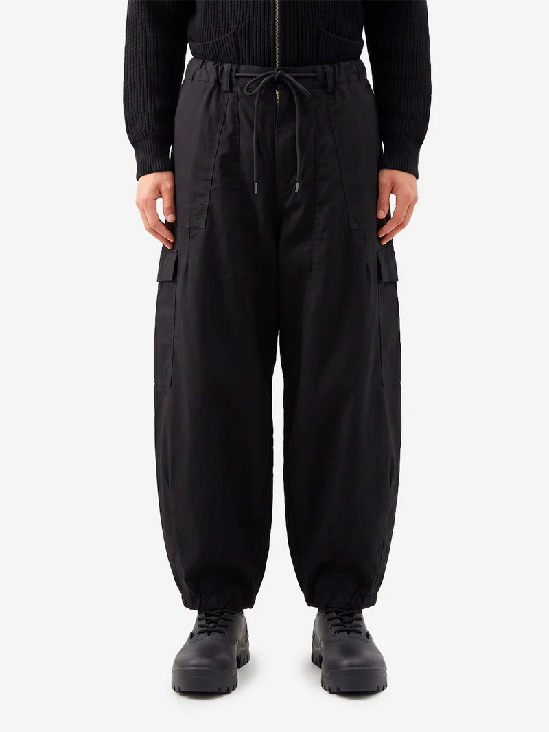 Pantaloni twill cargo Balloon neri