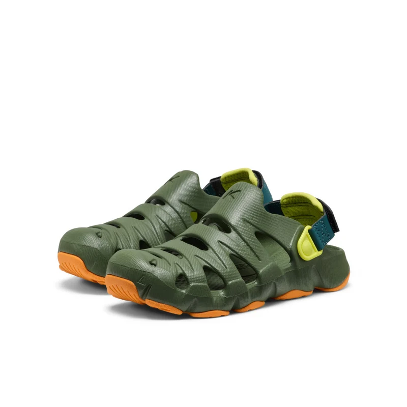 HyperFLT Clog für große Kids | Bronze Green/Orange Peel