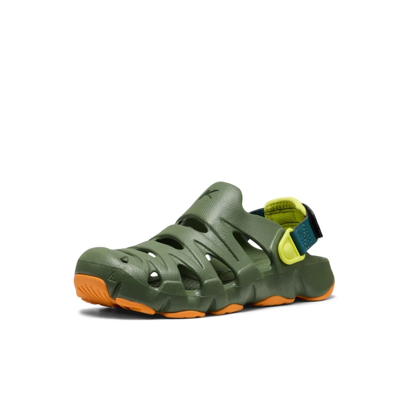 HyperFLT Clog für große Kids | Bronze Green/Orange Peel