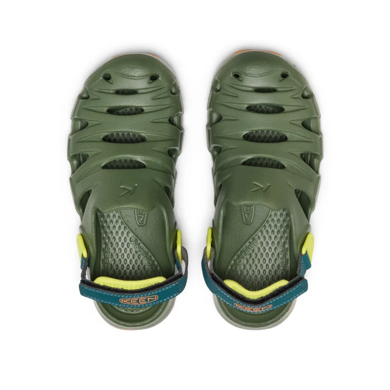 HyperFLT Clog für große Kids | Bronze Green/Orange Peel