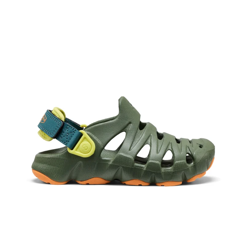 HyperFLT Clog für kleine Kids | Bronze Green/Orange Peel