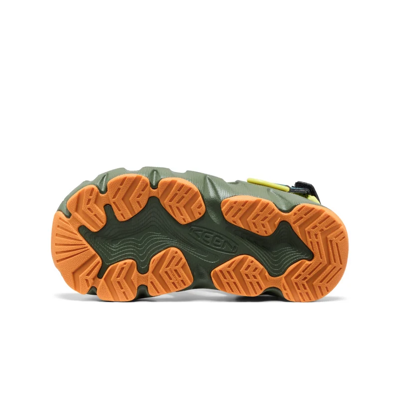 HyperFLT Clog für kleine Kids | Bronze Green/Orange Peel