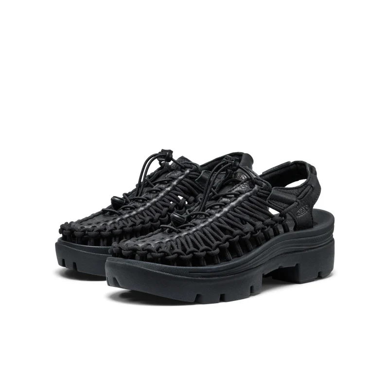 Unisex UNEEK PLT Sneaker | Black Smooth Lea
