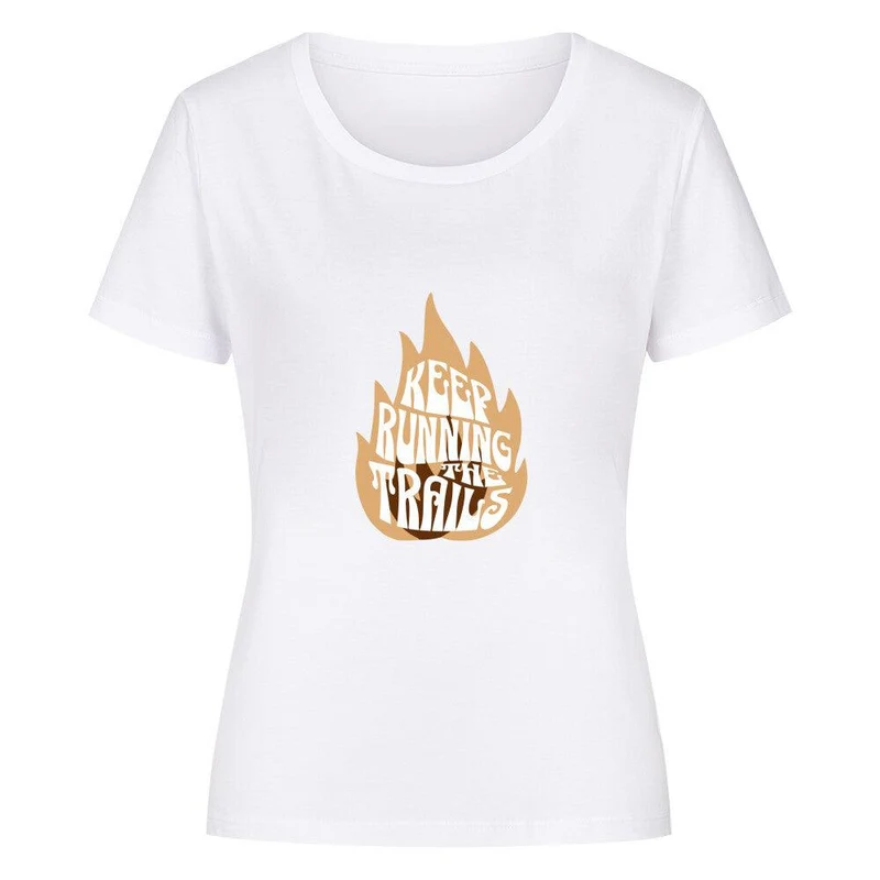 keep running on trails fire - Bio Premium Shirt Frauen
